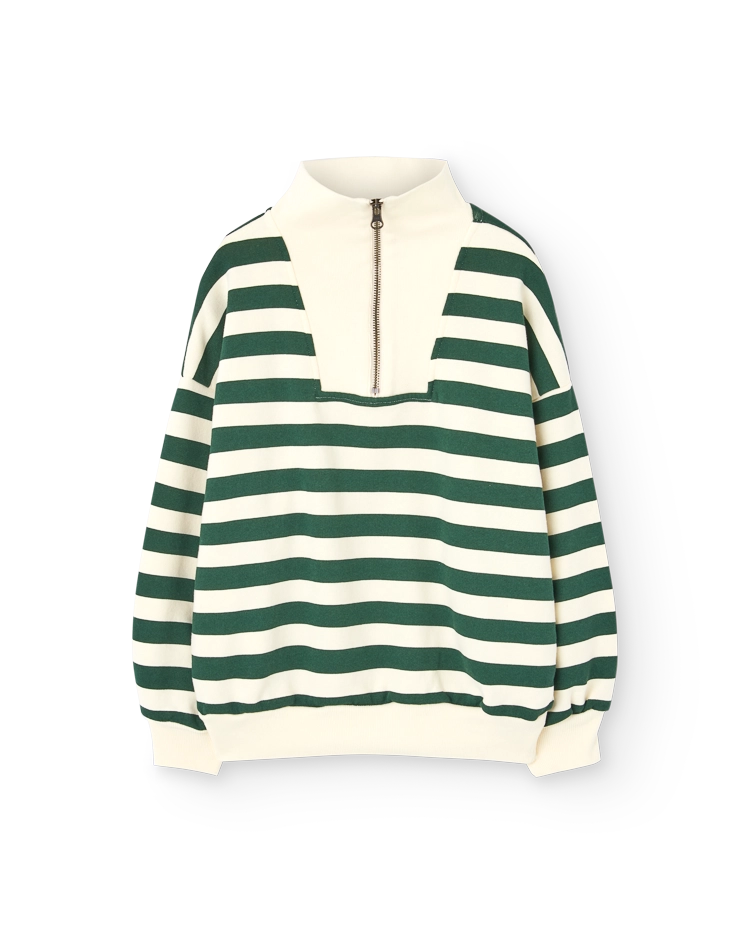Stripes Green Blowfly Sweatshirt COVER
