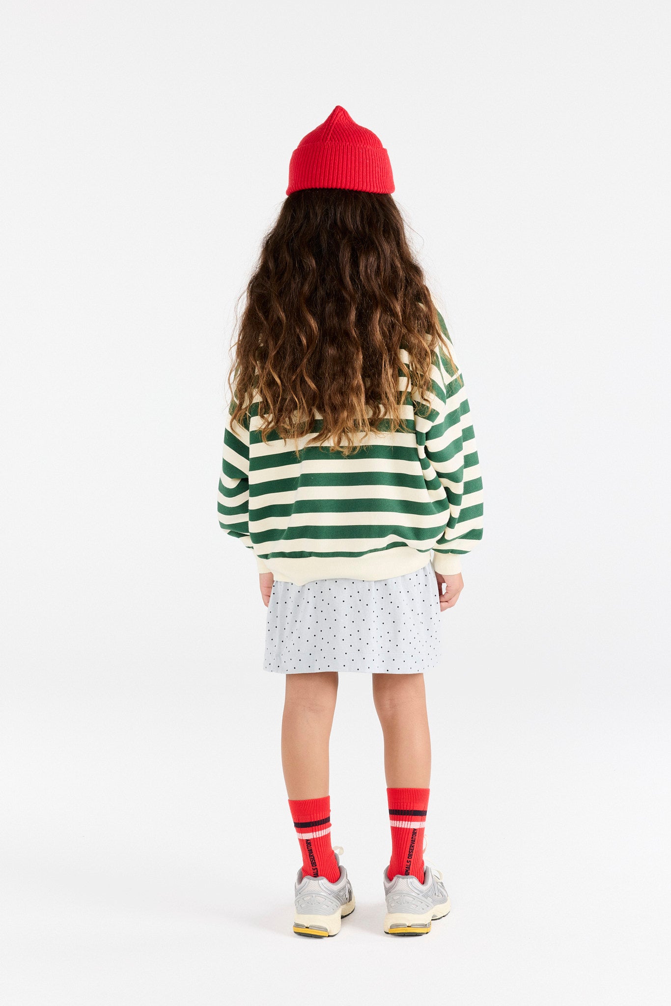 Stripes Green Blowfly Sweatshirt MODEL BACK