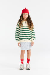 Stripes Green Blowfly Sweatshirt MODEL FRONT