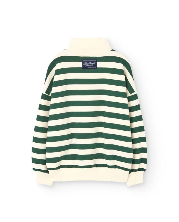 Stripes Green Blowfly Sweatshirt PRODUCT BACK