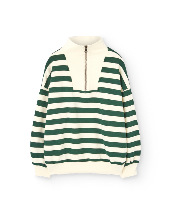 Stripes Green Blowfly Sweatshirt PRODUCT FRONT