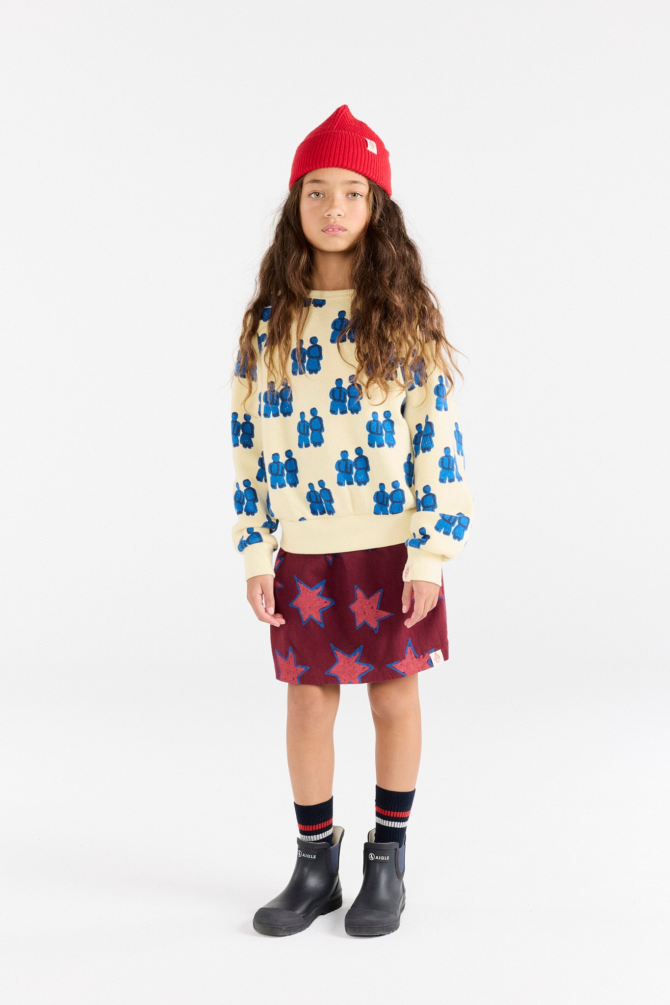 Flan Yellow Shark Sweatshirt MODEL FRONT