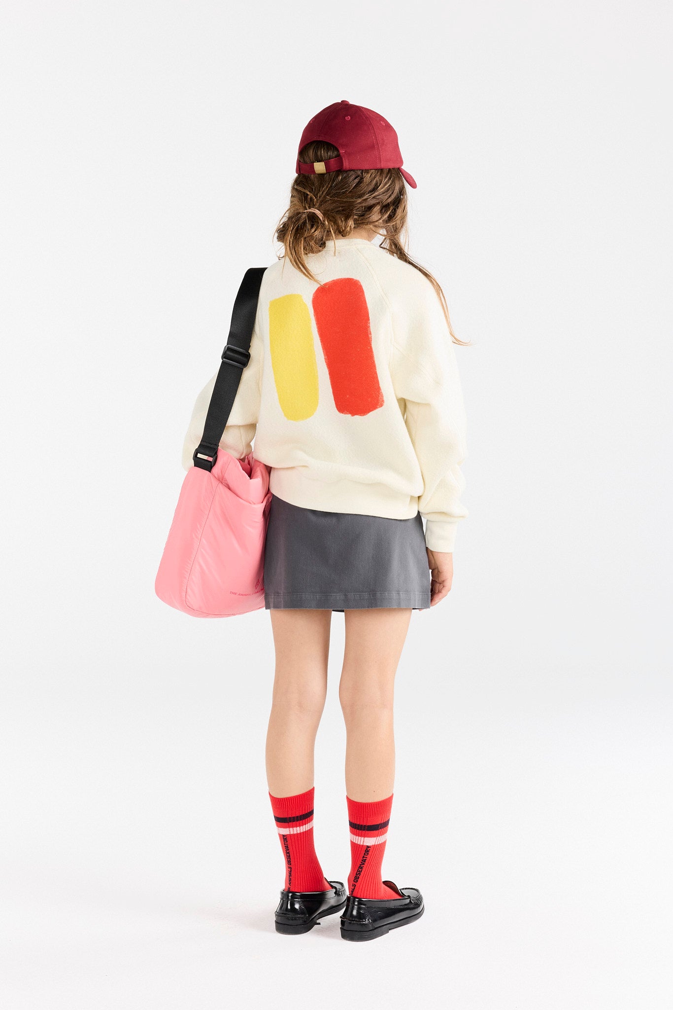 Raw White Shark Sweatshirt MODEL BACK