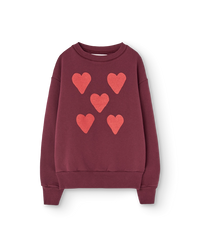 Hearts Browned Garnet Bear Sweatshirt COVER