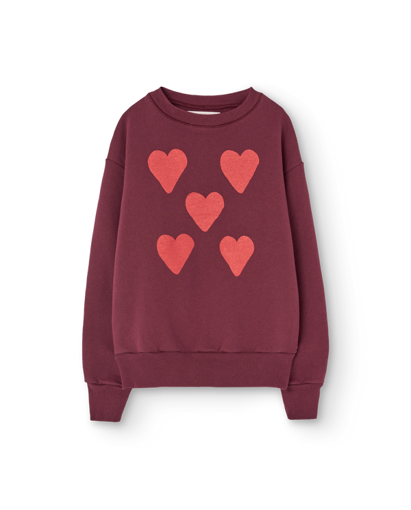 Hearts Browned Garnet Bear Sweatshirt PRODUCT FRONT