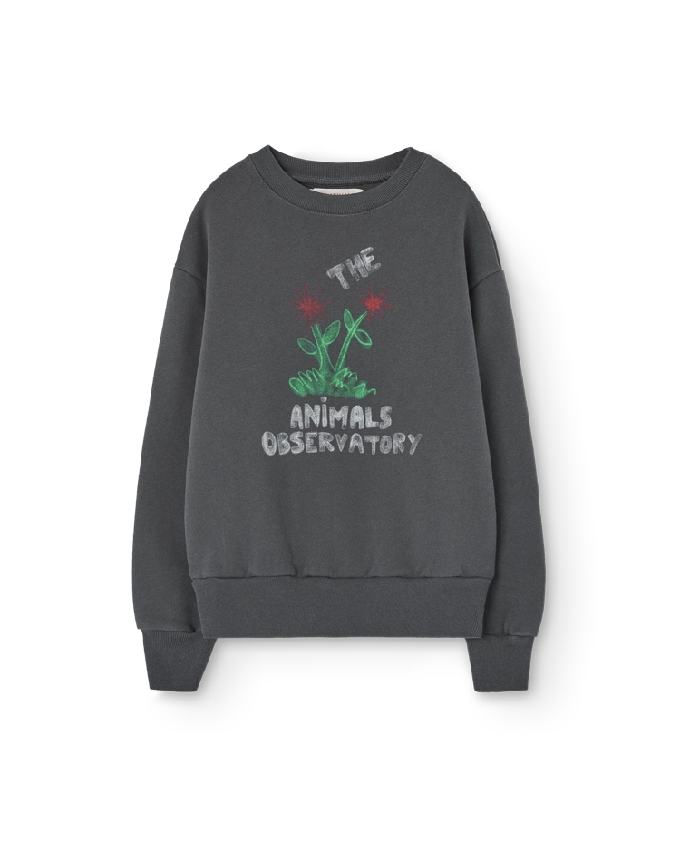 Flowers Dark Grey Bear Sweatshirt COVER
