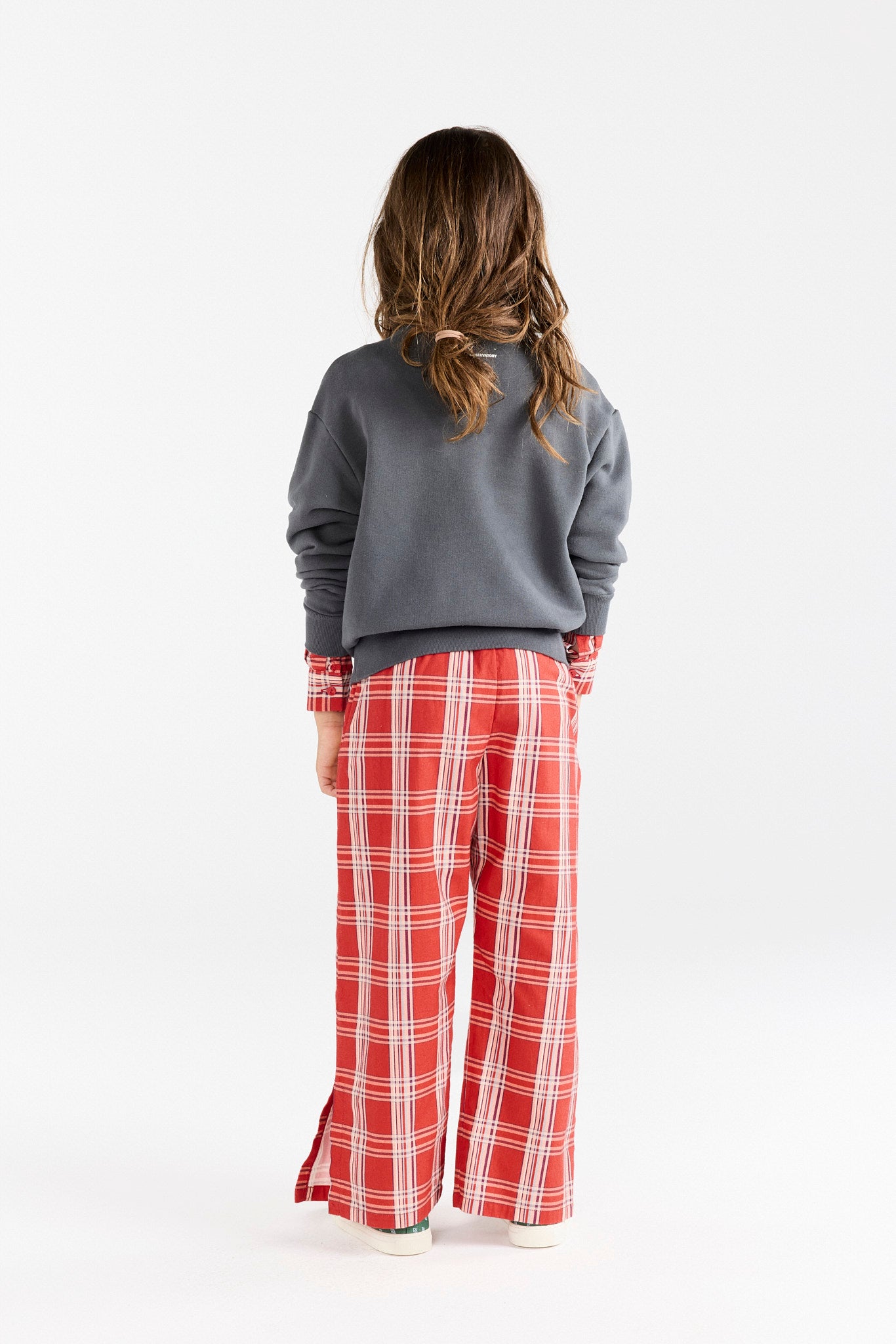 Flowers Dark Grey Bear Sweatshirt MODEL BACK