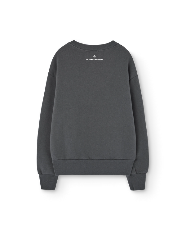 Flowers Dark Grey Bear Sweatshirt PRODUCT BACK