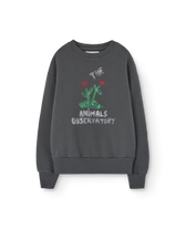Flowers Dark Grey Bear Sweatshirt PRODUCT FRONT