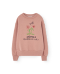 Flowers Dusty Coral Bear Sweatshirt