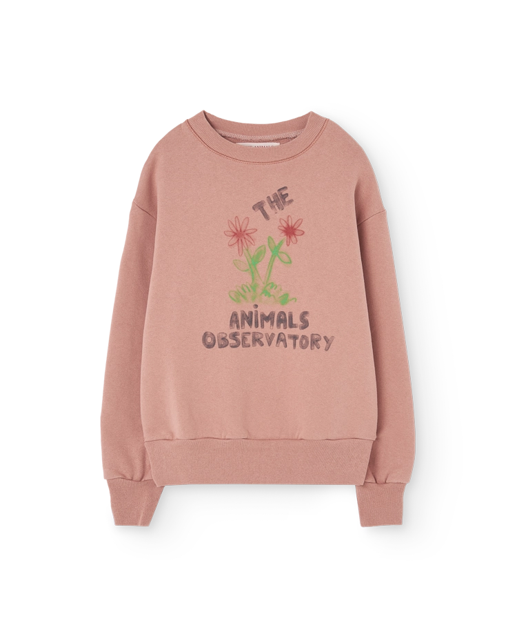 Flowers Dusty Coral Bear Sweatshirt COVER