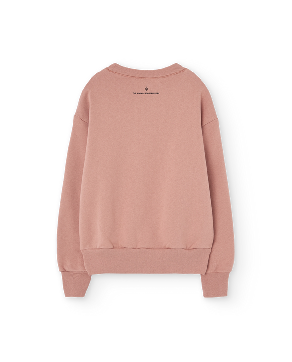 Flowers Dusty Coral Bear Sweatshirt PRODUCT BACK
