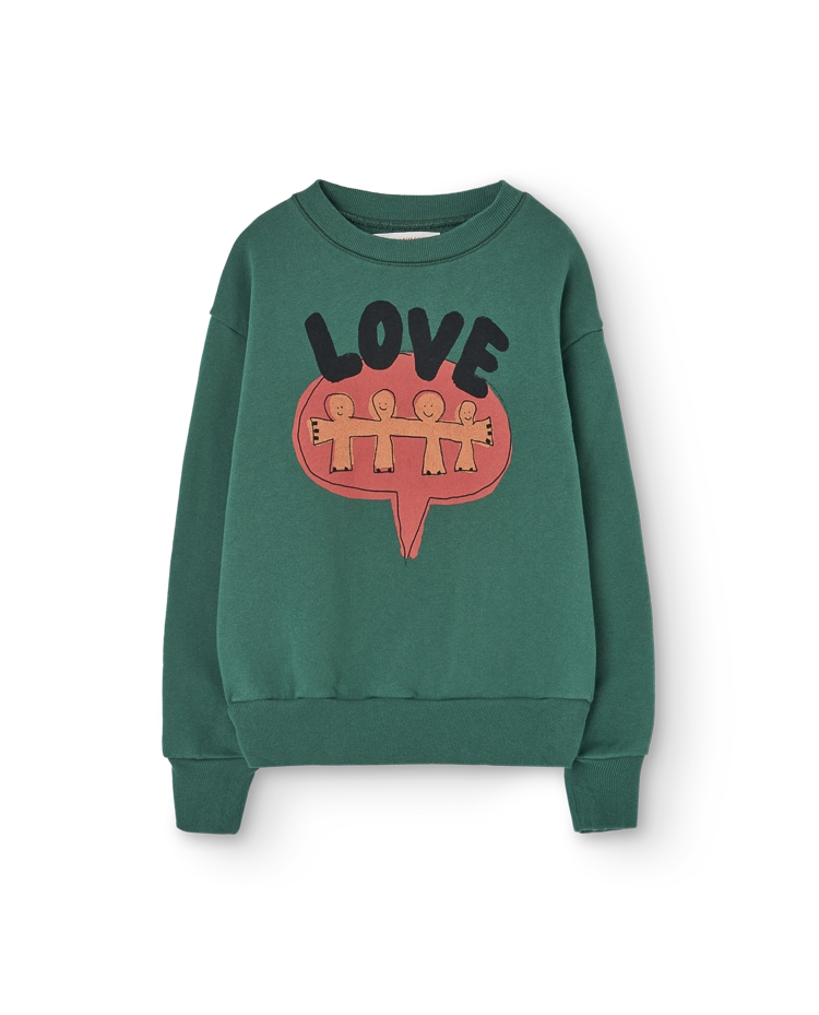 Love Green Bear Sweatshirt COVER