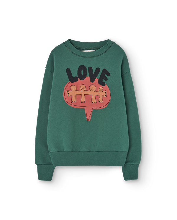 Love Green Bear Sweatshirt PRODUCT FRONT