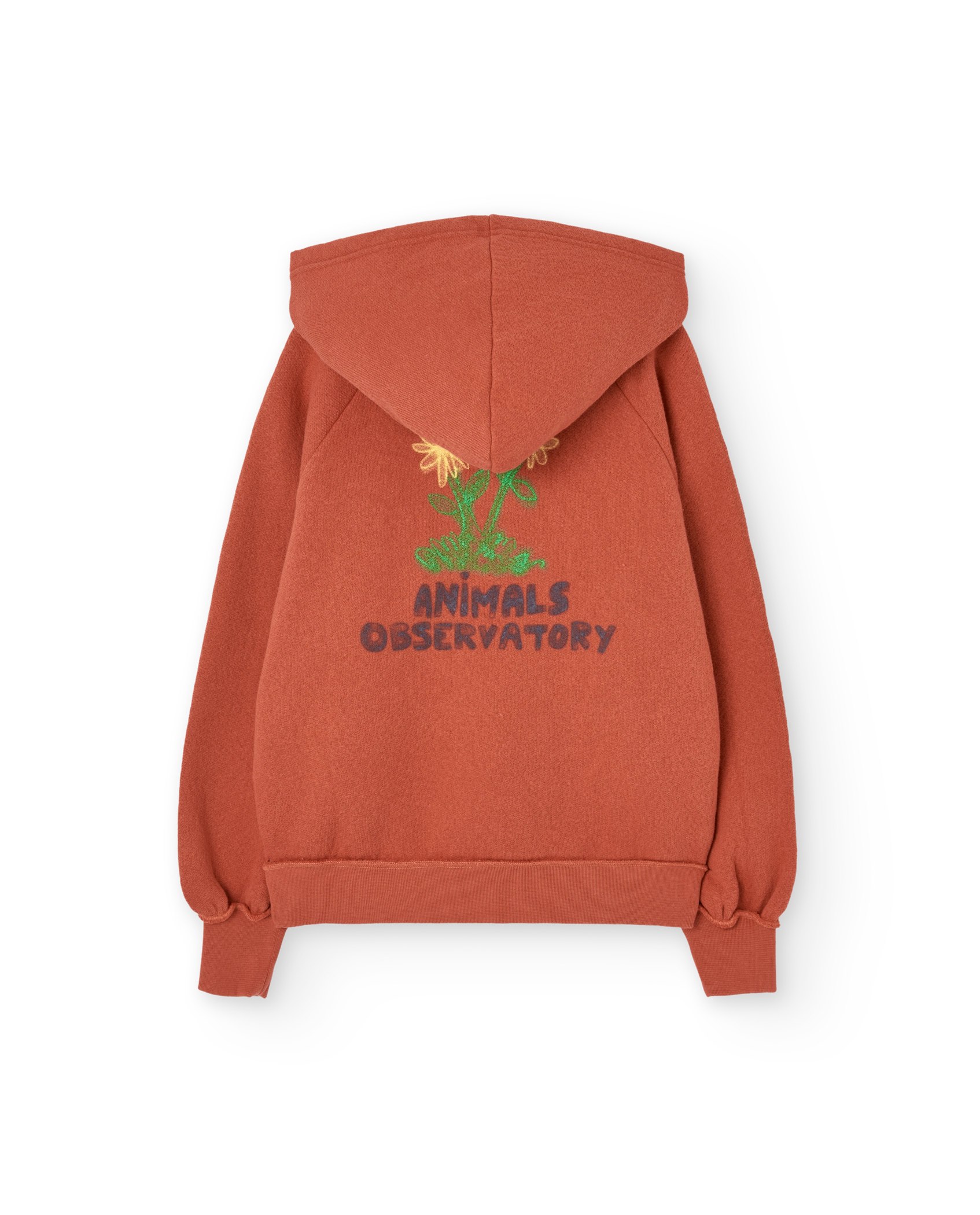 Flowers Fig Red Beaver Hoodie PRODUCT BACK