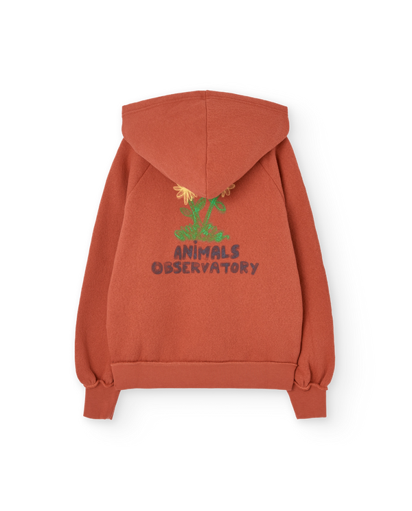 Flowers Fig Red Beaver Hoodie PRODUCT BACK