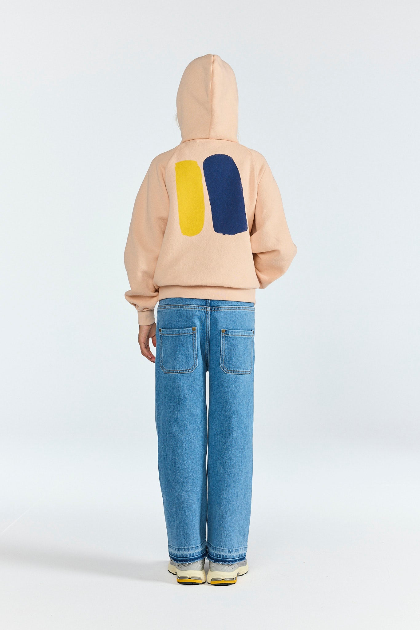 Soft Coral Beaver Hoodie MODEL BACK