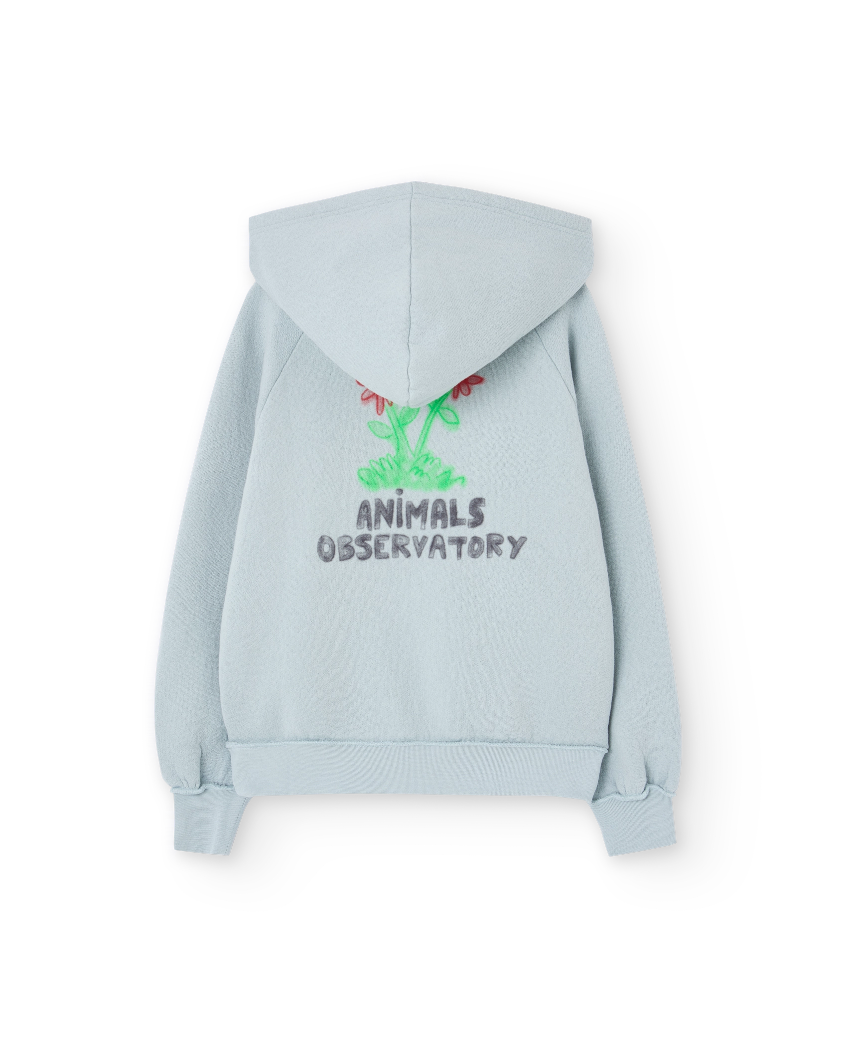 Flowers Blue Beaver Hoodie PRODUCT BACK