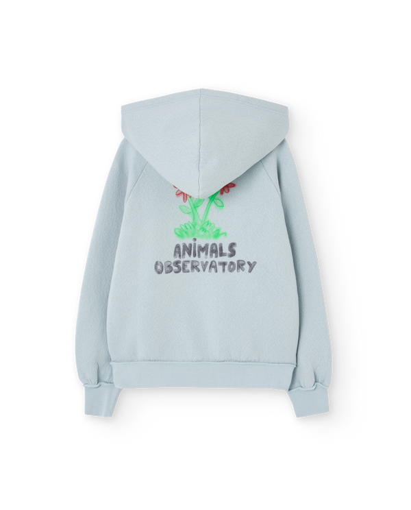 Flowers Blue Beaver Hoodie PRODUCT BACK