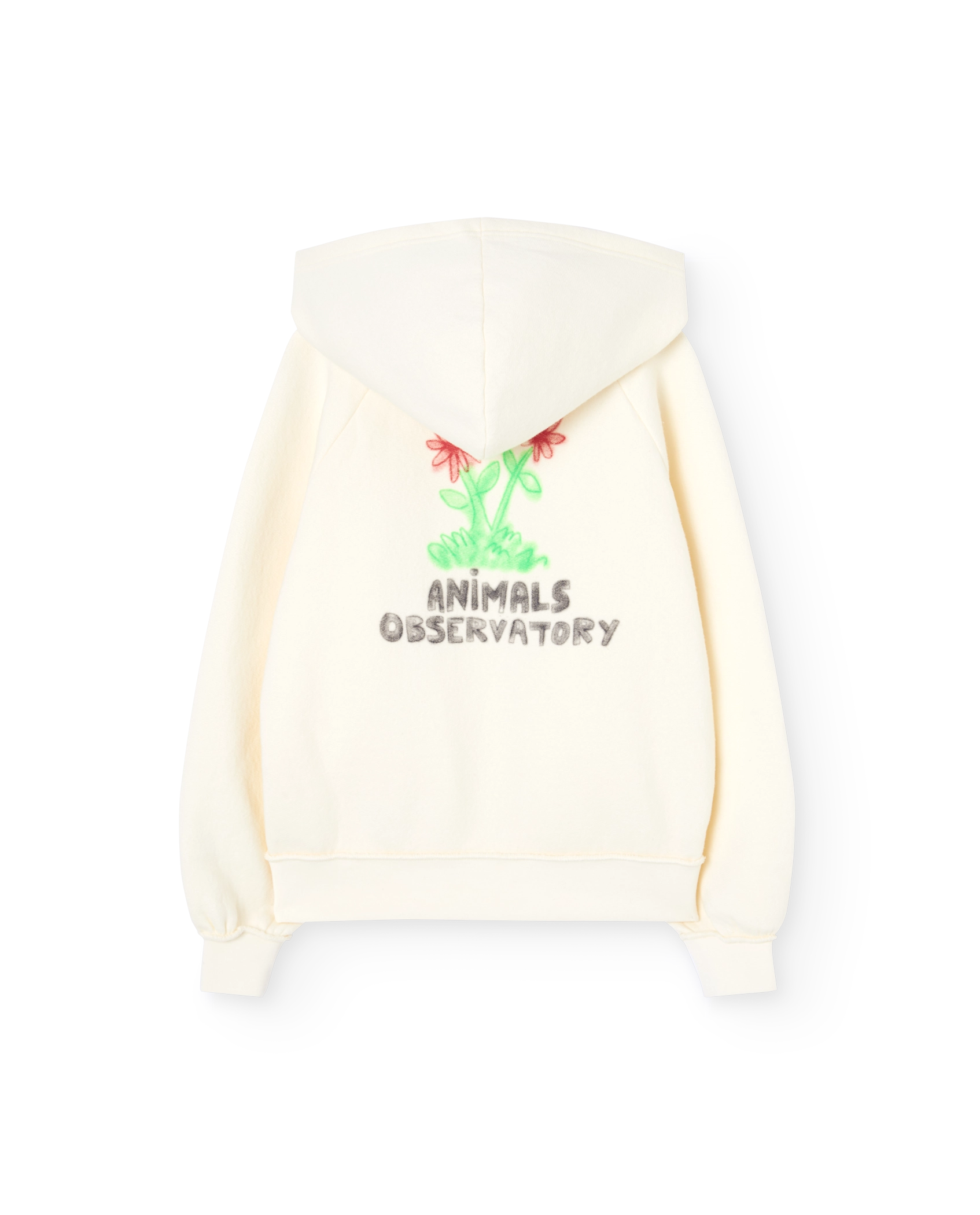 Flowers White Beaver Hoodie PRODUCT BACK