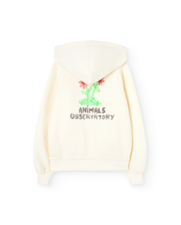 Flowers White Beaver Hoodie PRODUCT BACK