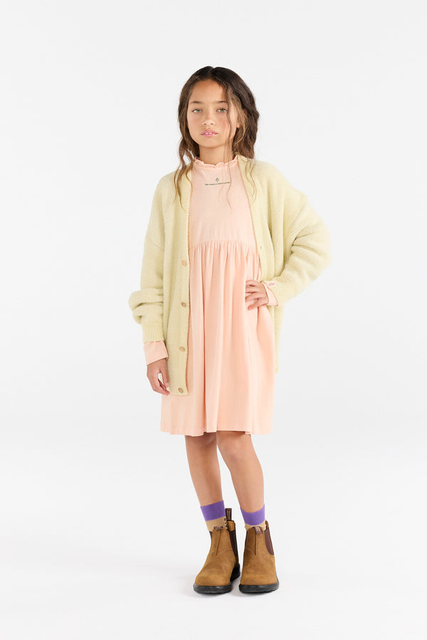 Soft Coral Crab Dress MODEL FRONT