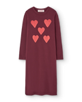 Hearts Browned Garnet Barbet Dress
