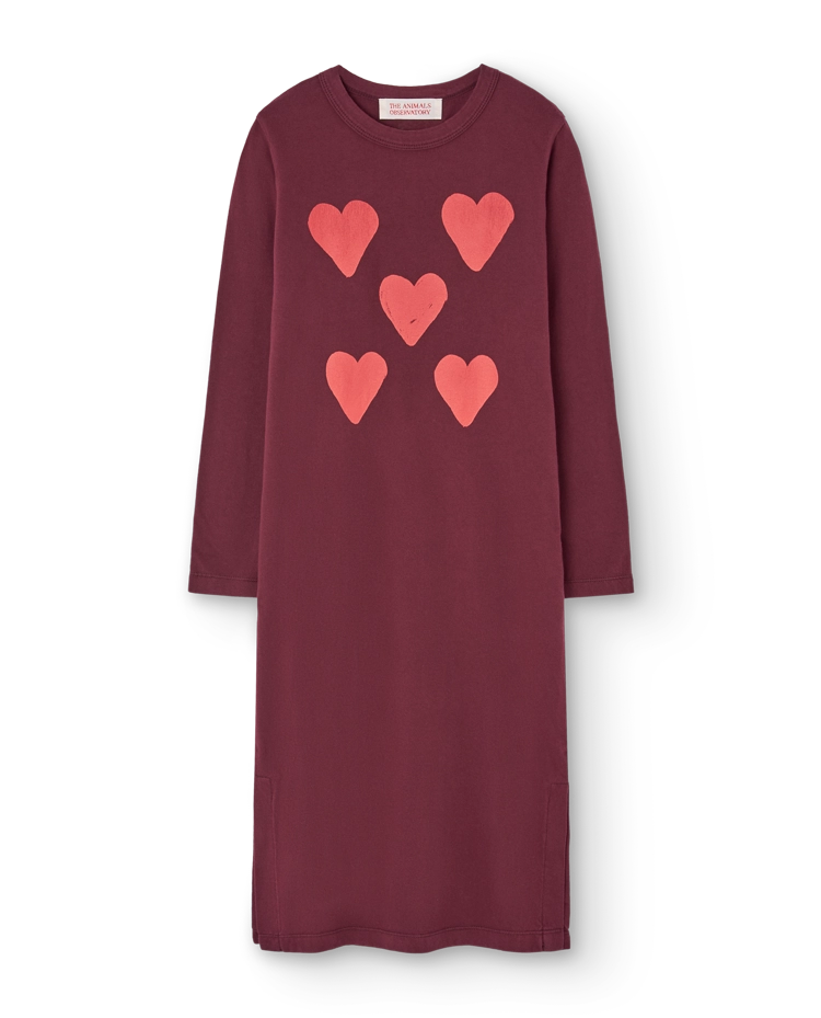 Hearts Browned Garnet Barbet Dress COVER