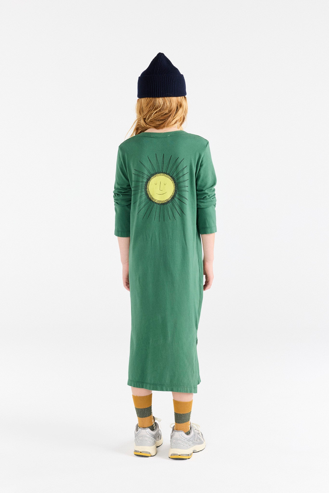 Sun Green Barbet Dress MODEL BACK