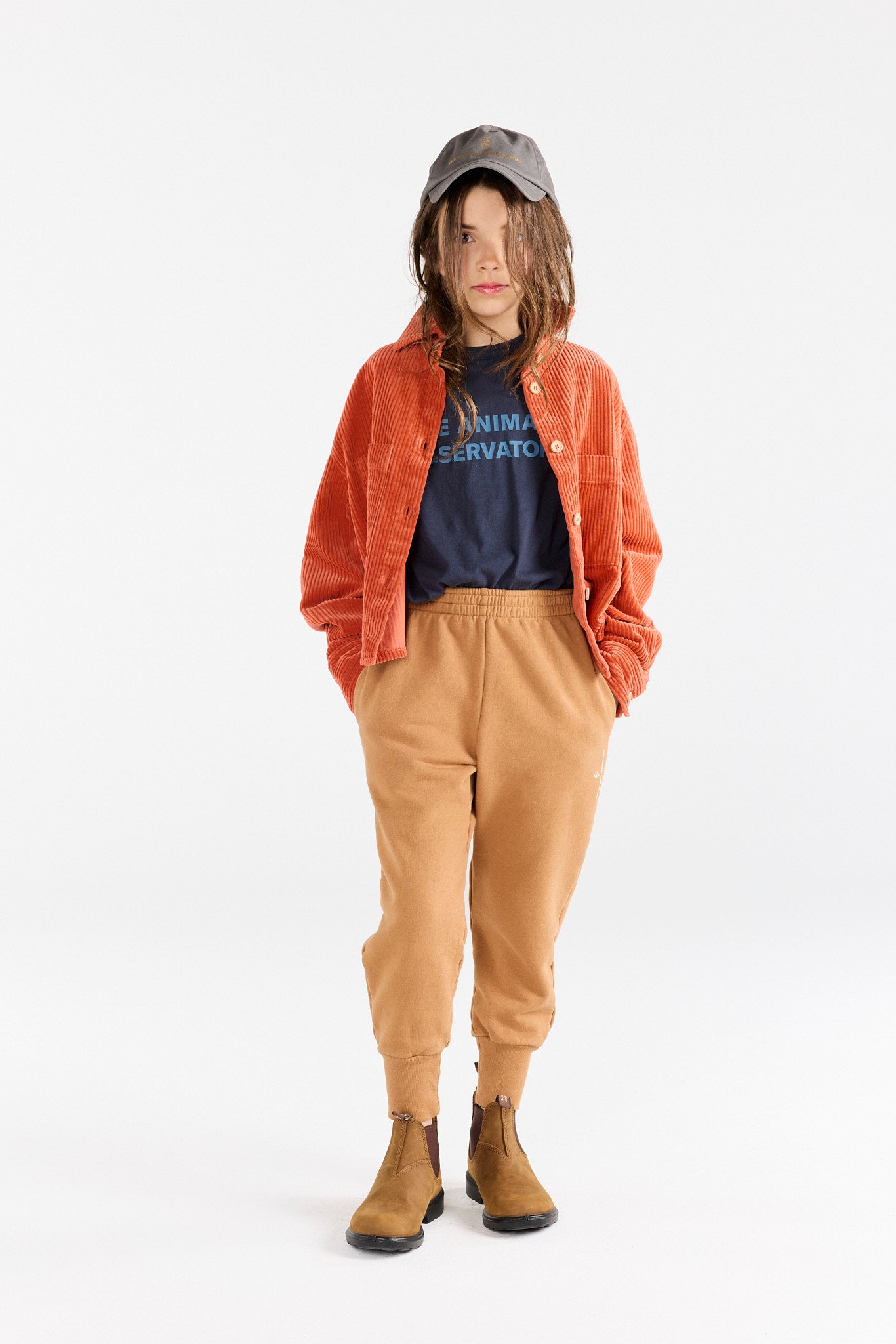 Almond Brown Panther Sweatpants MODEL FRONT