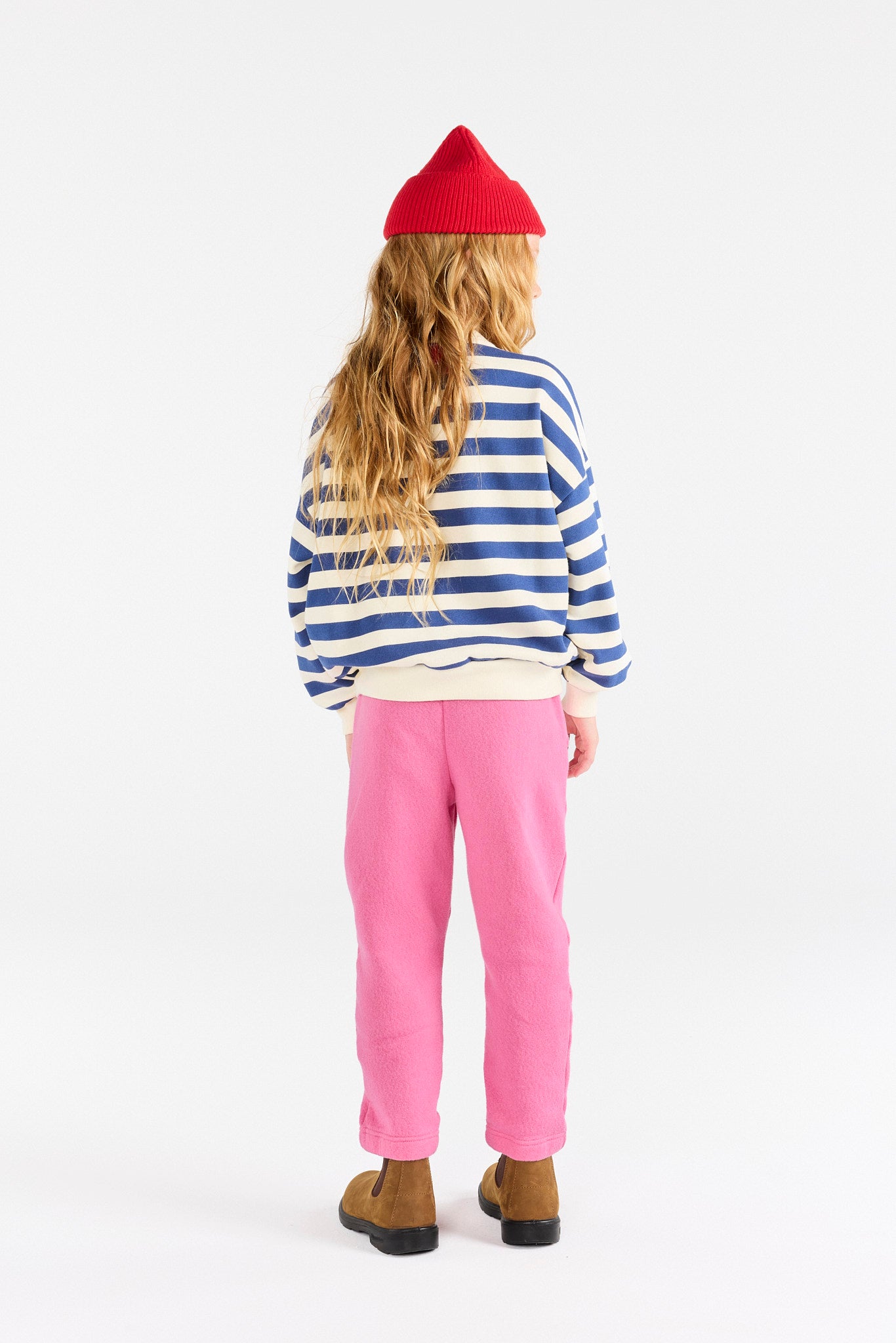 Bright Pink Dromedary Sweatpants MODEL BACK