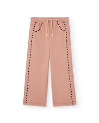Dots Dusty Coral Horse Sweatpants COVER