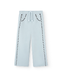 Dots Blue Horse Sweatpants COVER