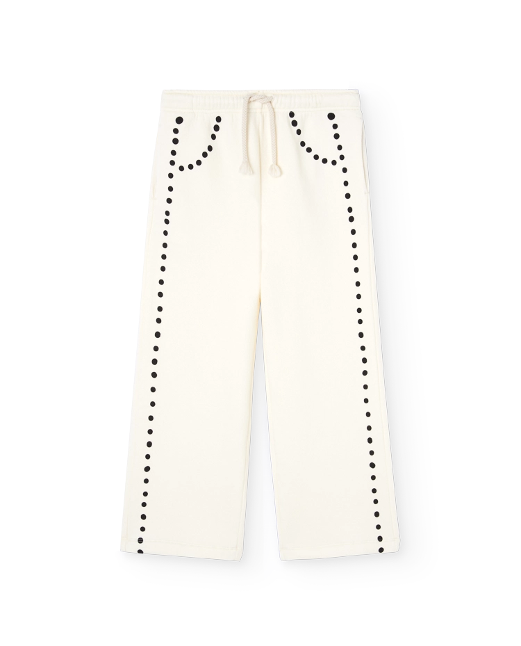 Dots White Horse Sweatpants COVER