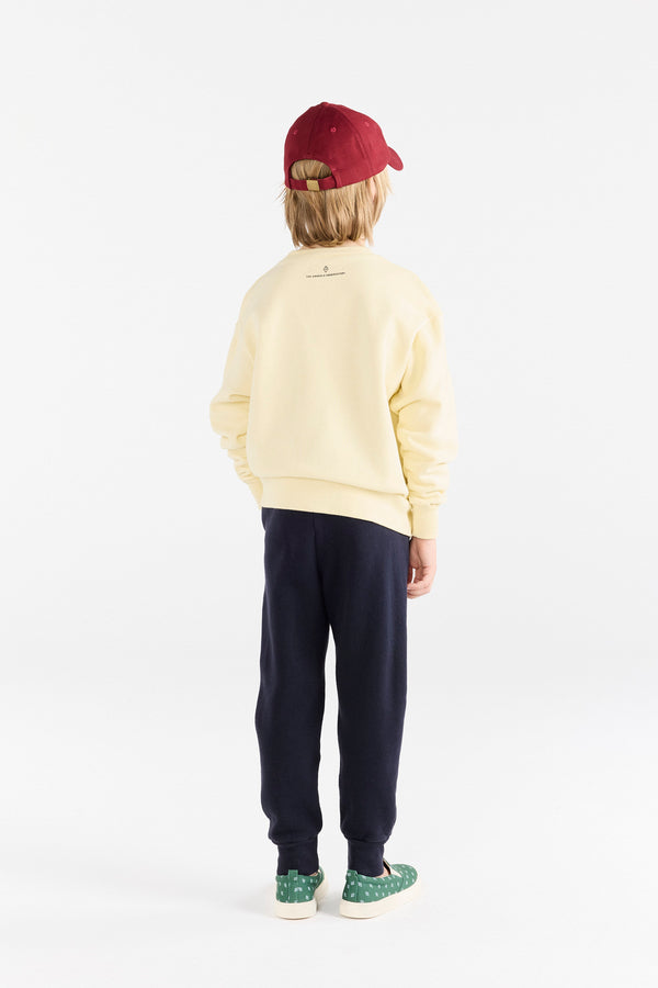 Navy Draco Sweatpants MODEL BACK