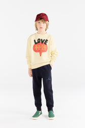 Navy Draco Sweatpants MODEL FRONT