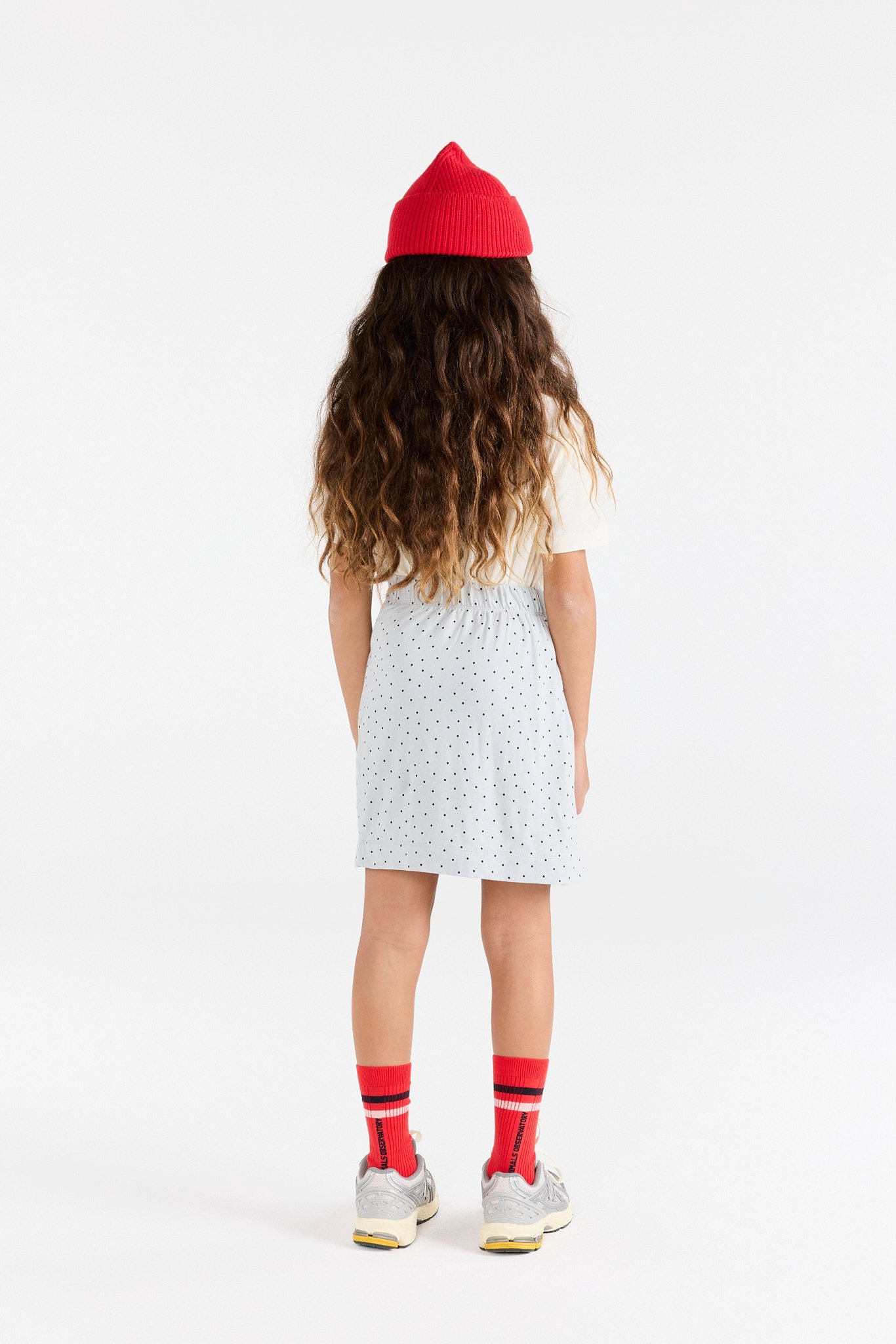 Blue Manatee Mini Skirt MODEL BACK