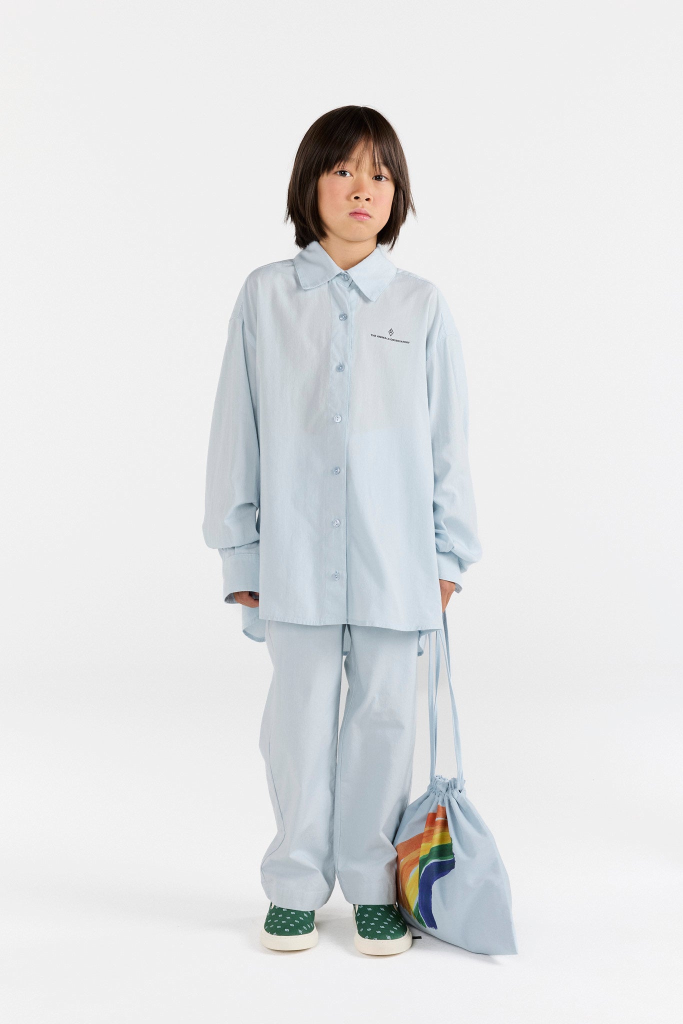 Blue Wolf Shirt MODEL FRONT