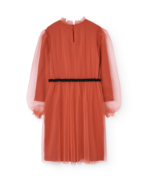 Red Tulle Tortoise Dress PRODUCT BACK