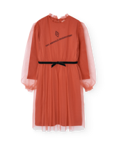Red Tulle Tortoise Dress PRODUCT FRONT