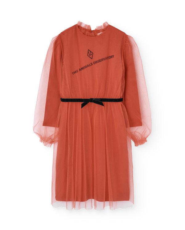 Red Tulle Tortoise Dress PRODUCT FRONT