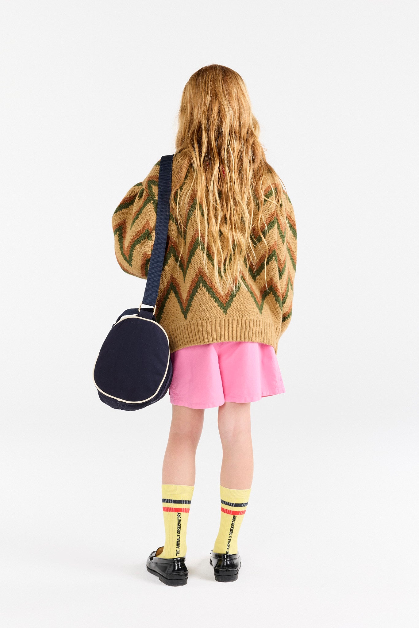 Bright Pink Monkey Shorts MODEL BACK