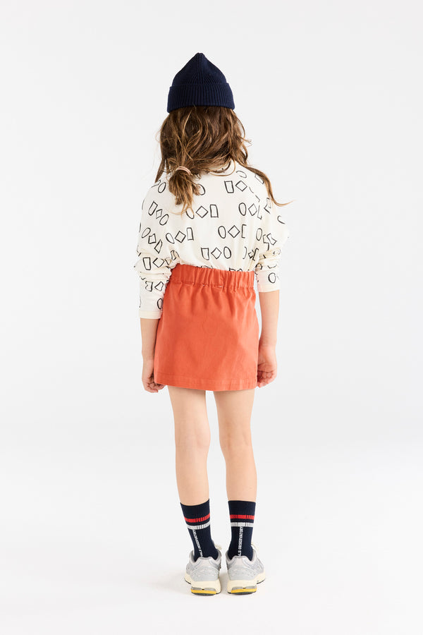 Fig Red Swan MinI Skirt MODEL BACK