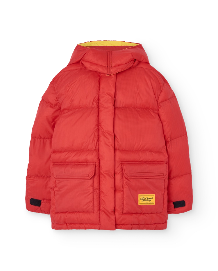 Red Lemur Puffer Jacket COVER