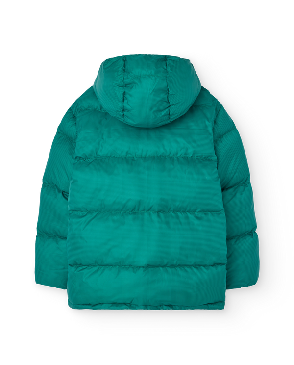 Green Lemur Puffer Jacket PRODUCT BACK