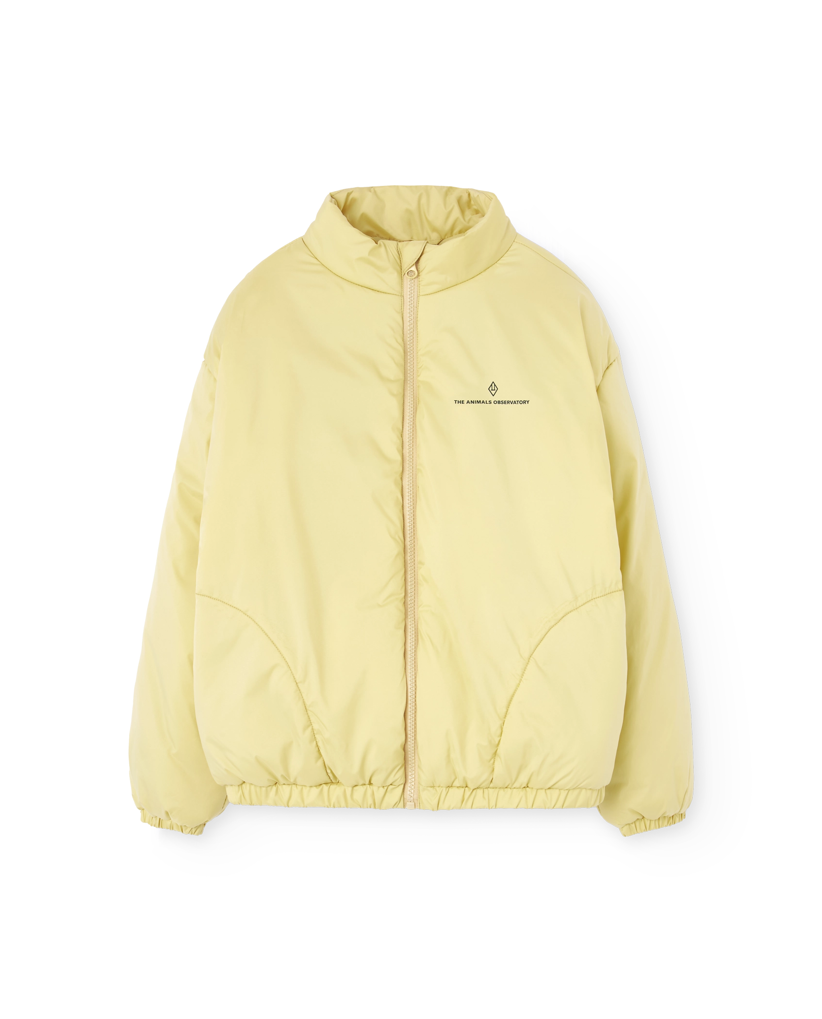 Yellow Crocodile Puffer Jacket PRODUCT FRONT