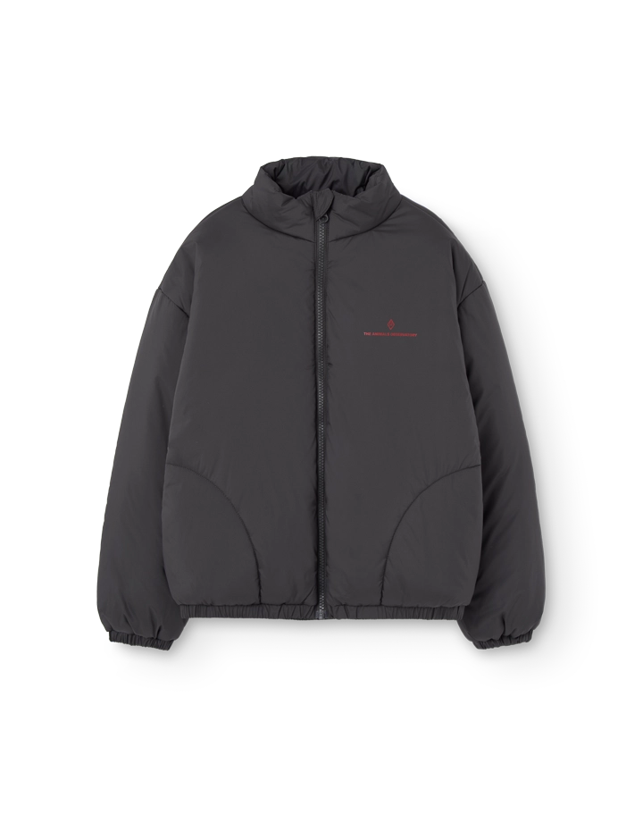 Grey Crocodile Puffer Jacket