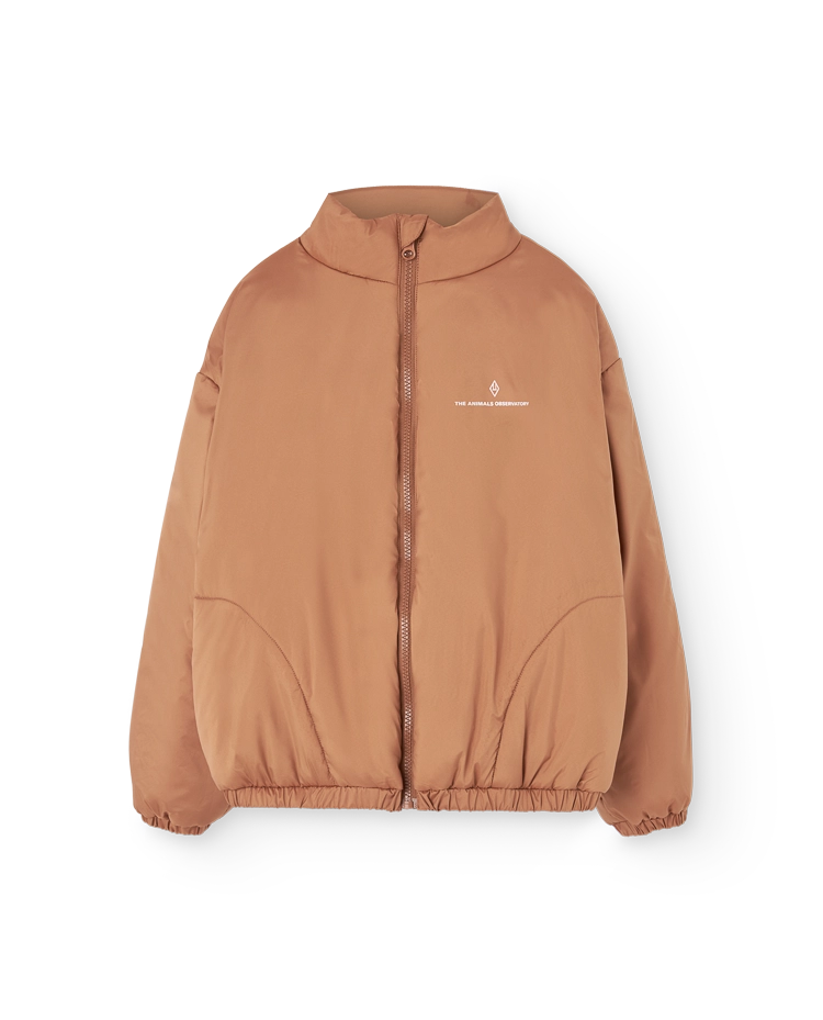 Almond Crocodile Puffer Jacket COVER