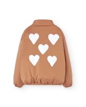 Almond Crocodile Puffer Jacket PRODUCT BACK
