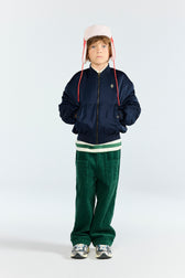 Navy Panda Bomber Jacket MODEL FRONT